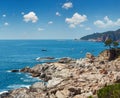 Summer sea stony coast view (Spain