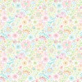 Summer seamless background with flowers