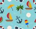 Summer seamless pattern Royalty Free Stock Photo