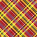 Summer seamless pattern madras check fabric texture