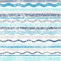 Summer seamless wavy pattern. Ethnic and tribal motifs. Striped Royalty Free Stock Photo