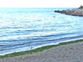 Summer seascape,blue sea,beach with sea
