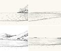 Summer seascape sketch