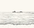 Summer seascape sketch