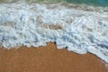 Summer seascape - wave with clear water and foam