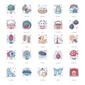 Summer Season Accessories Flat Icons Pack Royalty Free Stock Photo