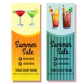 Summer season cocktail beverage banner