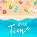 Summer time card of tropical beach vacation Royalty Free Stock Photo