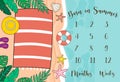 Summer season Baby Milestone blanket background unisex ( boy + girl) Royalty Free Stock Photo