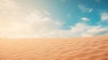 Summer Serenity, Low Angle Glimpse of Sandy Dunes and Blue Skies Royalty Free Stock Photo