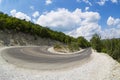 Summer serpentine road in Abrau-Durso, Russia Royalty Free Stock Photo