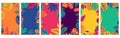 Summer set of tropical leaves templates for banners, stories, sales. Vector graphics