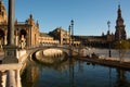 Summer in Seville in plaza de espana