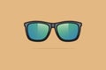 Summer Shiny Sun Glasses vector illustration.