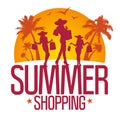 Summer shopping design template .