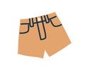 Summer shorts. Women fashion clothes for holidays. Beach wearing. Casual mini pants with pockets. Modern female garment
