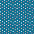 Summer simple seamless pattern with multicolour flowers. Groovy hippie aesthetic print for fabric, paper, T-shirt. Doodle