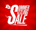 Summer sizzling sale vector design