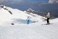 Summer skiing over the Hintertux Glacier, Austria