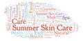 Summer Skin Care word cloud.