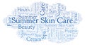 Summer Skin Care word cloud.