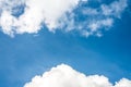 Summer day and beautiful in the blue sky with clouds. Royalty Free Stock Photo