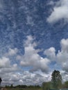 Summer sky and dancing clouds. Royalty Free Stock Photo