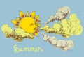 Summer sky holidays seasonal card