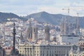 Barcellona Summer Skyline Royalty Free Stock Photo