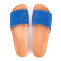 Summer slippers blue