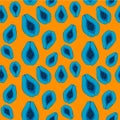 Summer Small Papaya Pattern Seamless Repeat Pattern Vector