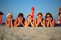 Summer smiles - girlfriends at the beach