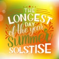 Summer solstice lettering