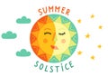 Summer solstice sun