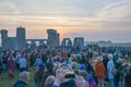 Summer solstice sunrise on Stonehenge Royalty Free Stock Photo