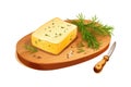 Summer solstice. Traditional Latvian food Cumin cheese. Vector illustration design Royalty Free Stock Photo