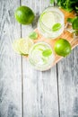 Summer sour cocktail mojito Royalty Free Stock Photo