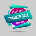 Summer specials sale banner, summer special offer.