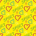 Summer sport seamless pattern.