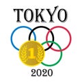 Summer sports games Japan 2020. Vector illustration in cartoon style.