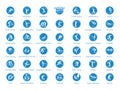 Summer sports icons set, vector pictograms Royalty Free Stock Photo