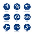 Summer Sports pictograms Royalty Free Stock Photo