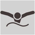 Summer sports - Swimming butterfly icon