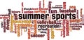 Summer sports word cloud