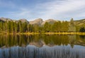 Summer on Sprague Lake in Rocky Mountain national Park Royalty Free Stock Photo