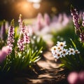 Summer or spring flowered background