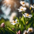 Summer or spring flowered background