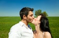 Summer spring kiss Royalty Free Stock Photo