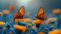 summer spring meadow butterfly Royalty Free Stock Photo