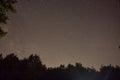 Summer starry shooting stars and planets